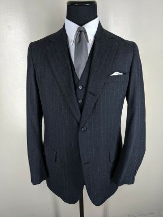 Brooks Bros.  Vintage USA Golden Fleece Wool Suit with Vest 3 Btn 1 Vent 43 Long 5