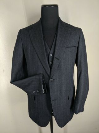 Brooks Bros.  Vintage USA Golden Fleece Wool Suit with Vest 3 Btn 1 Vent 43 Long 6