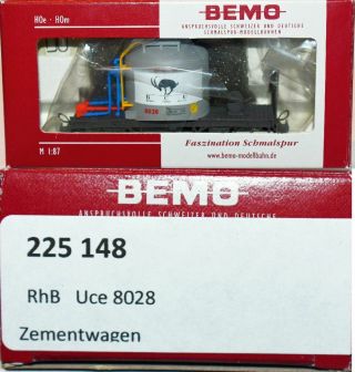 Swiss Rhb Rhaetian Bcu 8028 Cement Car Bemo Hom N24.  7
