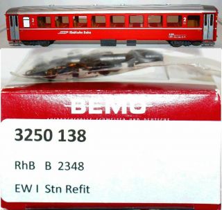 Swiss Rhb Rhaetian Bahn B2348 2 Class Coach Bemo Hom N24.  13