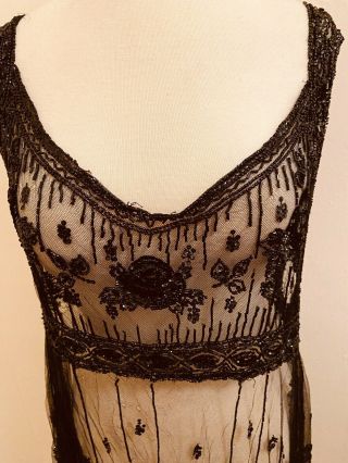 Authentic 1920s Beaded Mesh and sequined Flapper Dress/tunic 2