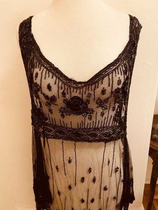 Authentic 1920s Beaded Mesh and sequined Flapper Dress/tunic 4