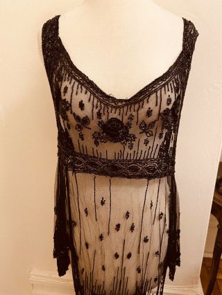 Authentic 1920s Beaded Mesh and sequined Flapper Dress/tunic 5