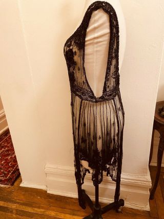 Authentic 1920s Beaded Mesh and sequined Flapper Dress/tunic 6