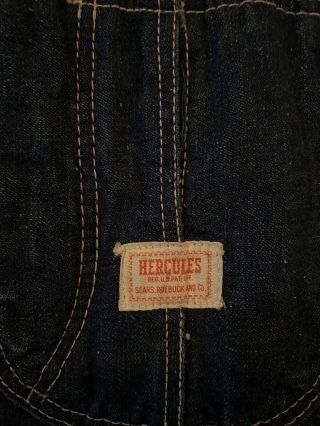 1950’s CLASSIC DENIM Hercules Sears Roebuck Blanket Lined Chore Coat Jacket VTG 3