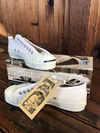 Vtg Nos 1980’s Converse Jack Purcell Made In Usa Shoes Sz 6 1/2