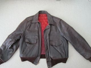 Vintage Ww2 Era Leather Mens Bomber Flight Aviator Jacket Horsehide