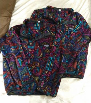 Matching Vintage Patagonia Fleeces,  Pullover Snap Style,  Sizes L And Xl