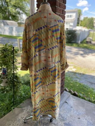 Rare Vintage 1930s Pongee Silk Art Deco Robe 3