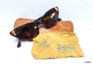 Nos Vintage Persol Ratti Brevett Sunglasses Cat Eye Ultra Rare 1950 