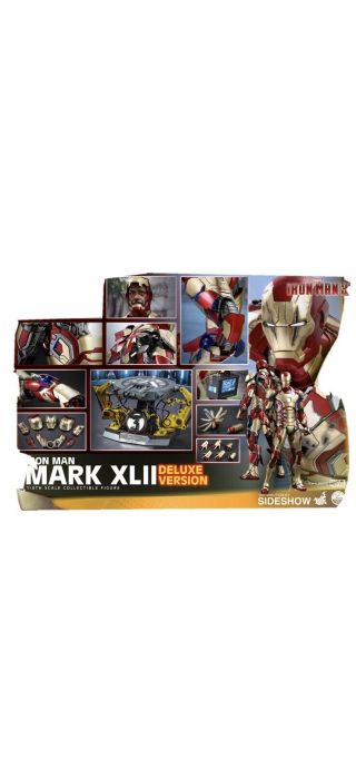 Iron Man 3 Mk42 Mark Xlii 1/4 Quarter Scale (deluxe) Version Hot Toys