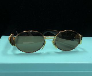 Gianni Versace Vintage Sunglasses Mod S71 Col 31l Gold Medusa Head