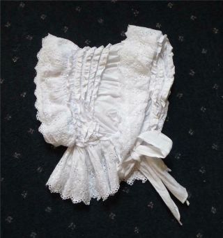 Antique 19th Century Victorian Lady’s Cotton And Broderie Anglais Bonnet