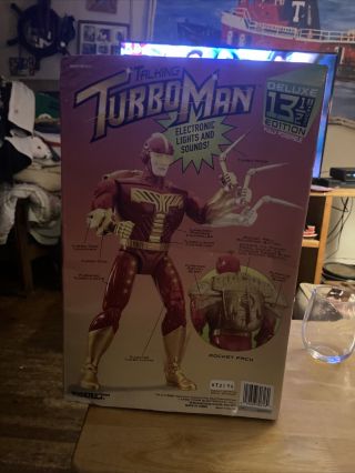 Talking Turbo Man Jingle All The Way 13.  5 " Tiger Electronics Very Rare