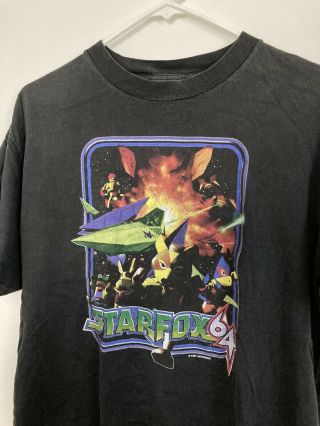 Vintage 90’s Starfox 64 Retro Shirt Nintendo 64 Very Rare Authentic