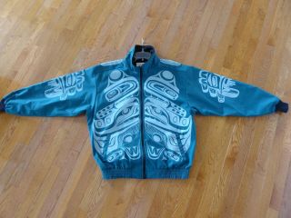 Nytom Vintage Jacket Makah Native American Tribal Totem Art Rare Large