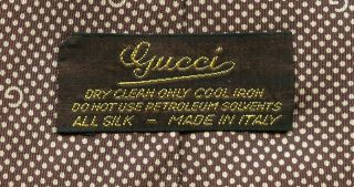 wide Vintage GUCCI Silk Tie / Necktie with Repeated 