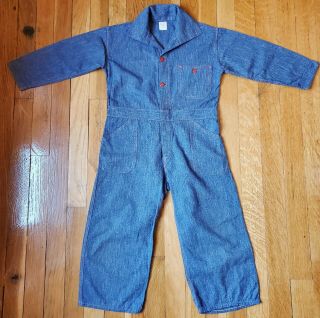 Rare Levi Strauss 1930s - 1940s Age 8 Blue Denim Coveralls Airline Playsuits Levis