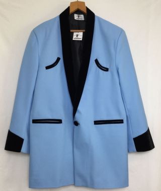 Teddy Boy Drape Jacket,  42” Light Blue 1950s Rock N Roll Traditional Tailor