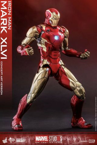 Hot Toys 1/6 Iron Man Mark 46 Xlvi Concept Art Die - Cast Mms489 - D25 Mms489