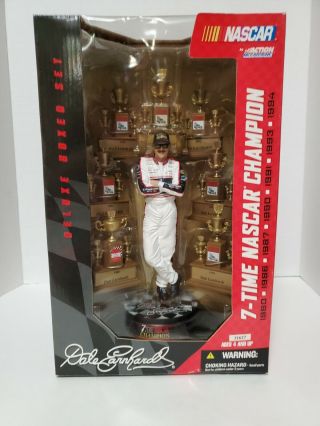 Dale Earnhardt 7 - Time Nascar Champion Action Figure Deluxe Box Set With Trophies