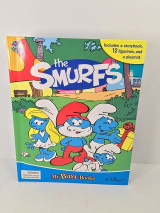 The Smurfs Set Of 12 Smurf Figures & My Busy Book & Map