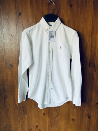 Rrp £38 - Urban Renewal Ralph Lauren Shirt White Oxford Colour Pony 12 Years