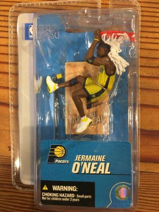 2005 Jermaine O’neal Indiana Pacers 3 " Nba 2nd Edition Mcfarlane Figure Nip