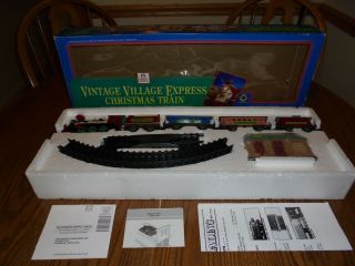 Vintage Battery Operated Village Express Christmas Train Set