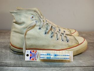 Vintage Converse All Star Chuck Taylor Made In Usa Mens High Top Sneakers Size 8