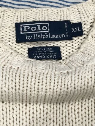 VTG Polo Ralph Lauren Dog Knit Sweater 2001 Rare Bear Ski 92 Indian Stadium XXL 3