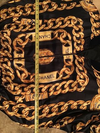 CHANEL Bomber 31 RUE Cambon CC logo black gold chain bomber 90’s jacket M/L 4