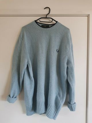 Vintage Fred Perry Light Blue Knit Size L