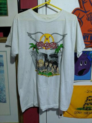 Aerosmith Permanent Vacation 1987/88 Single Stitched Tour T Shirt Size Xl,