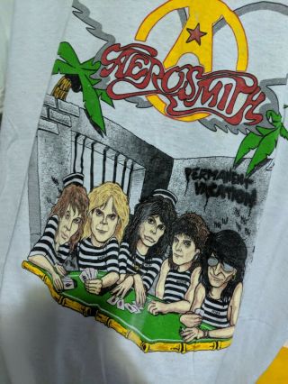 Aerosmith Permanent Vacation 1987/88 Single Stitched Tour T Shirt Size XL, 5