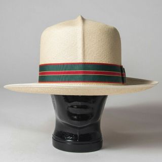Montecristi Panama Hat Polo Ralph Lauren Fedora Ecuador Optimo Rrl Vtg 7 1/4