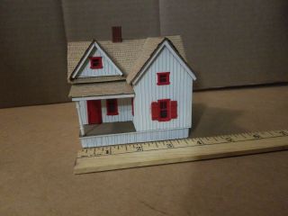 Ho Scale Wooden Master Crafted 2 Story Farm House W/front & Back Porch Slot Car