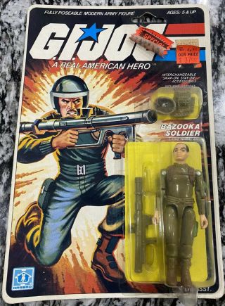 1982 Hasbro G I Joe Bazooka Soldier Zap Straight Arm 11 Back C9 Moc Fantastic