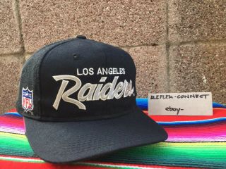Vtg Los Angeles Raiders Nfl Sports Specialties Wool Snapback Hat Cap 90 