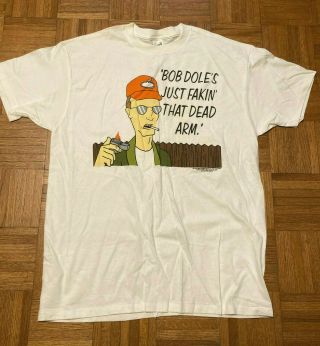 Vintage 1997 King Of The Hill T - Shirt Dale Gribble Bob Dole Vtg Rare