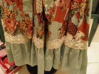 Vintage Gunne Sax Maxi Dress Prairie Corset Floral Gingham Lace Size 5 Pre - owned 4