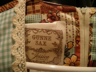 Vintage Gunne Sax Maxi Dress Prairie Corset Floral Gingham Lace Size 5 Pre - owned 6