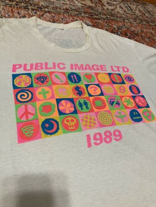 Vtg 80s Public Image Ltd Pil Tour T - Shirt Order Sugarcubes Punk Rave Saville
