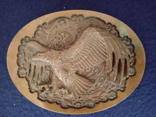 Vintage High Mesa Solid Bronze American Eagle Belt Buckle