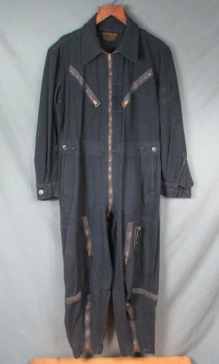 Vintage 50s Us Air Force Flying Flight Suit L - 1a Coverall Albert Turner Co Rare
