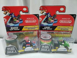 World Of Nintendo Mario Kart 8 Series 1 - 3 Mario & Luigi Tape Racer Figure
