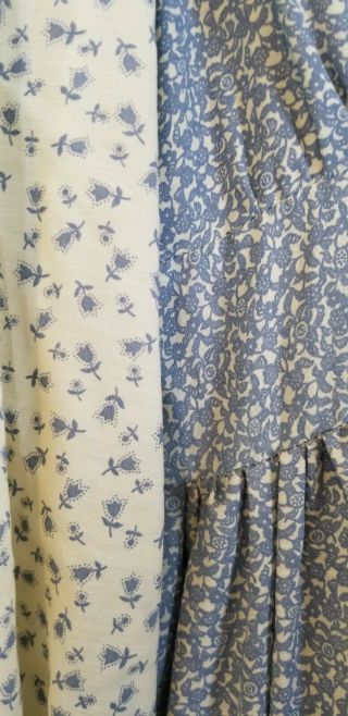 Vintage Gunne Sax Prairie Maxi Long Sleeve Dress Size 11 Blue Tulip Cottagecore 3