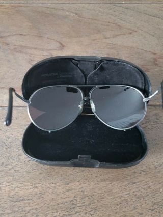 Vintage Porsche Design Carrera 5621 90 Black Aviator Sunglasses,  Case Austria 6