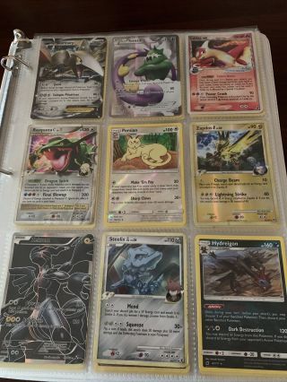 Binder Full Of Pokemon Cards (ex,  Lv.  X,  Full Art,  And Holos)
