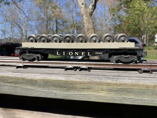 Lionel Trains Postwar 6262 Flat Car With Wheel Load C - 6.